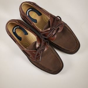 NUNN Brush 84001-02 Mens 9m Moc Oak Boat Shoes